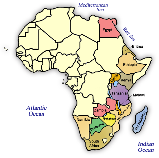 Africa route map