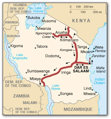 tanzania_route_map